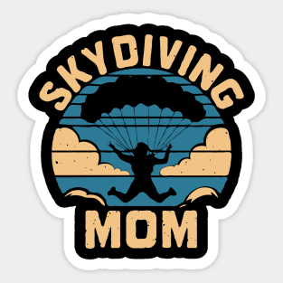 Skydiving Mom, Funny Mother Gift Sticker